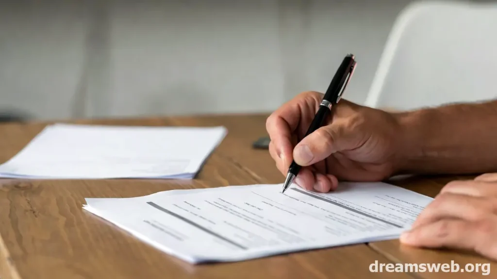 Signing Papers in a Dream: Your Mind Settling a Deal